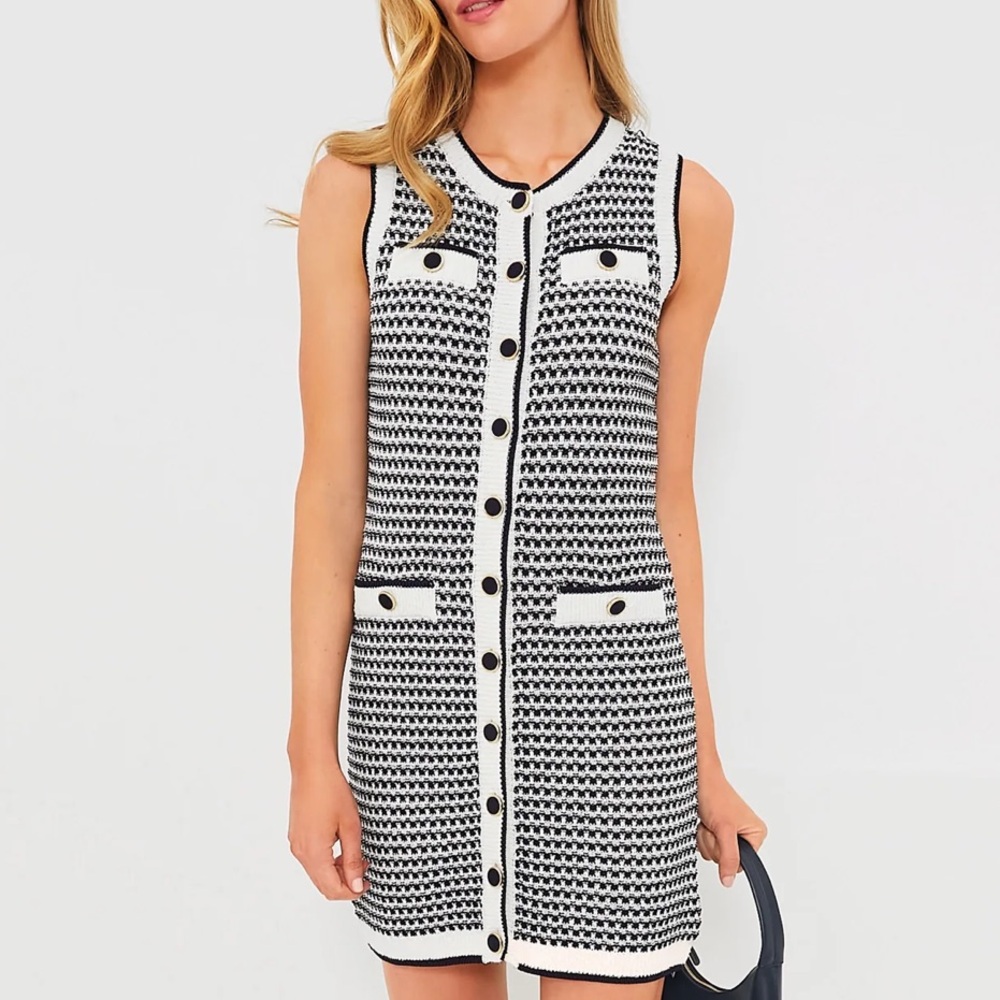 POMANDER PLACE Navy Stripe Bardot Dress - Picture 8 of 10